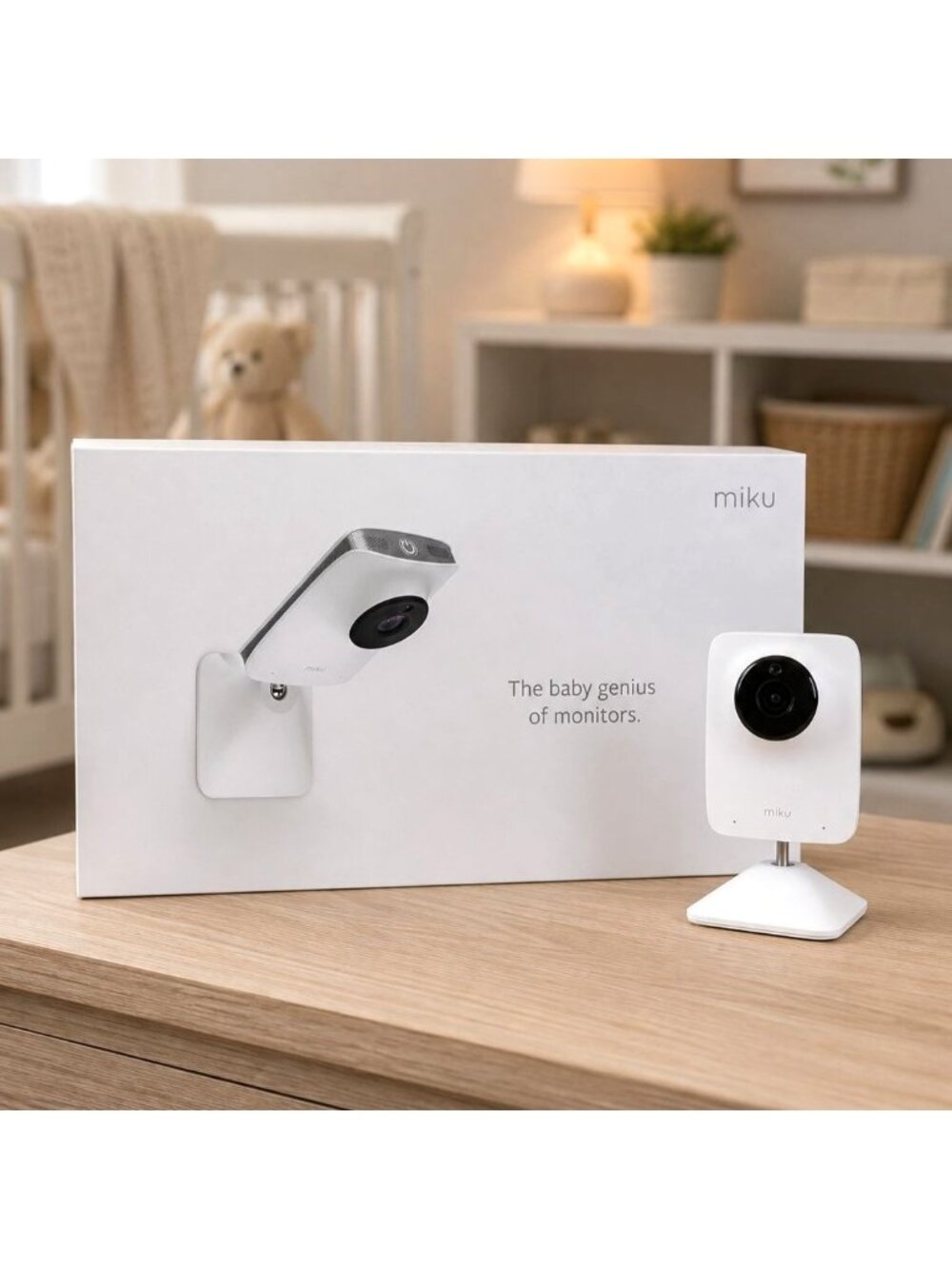 Miku Smart Baby Monitor w Breathing Motion Sleep Tracking Sensor Great Condition